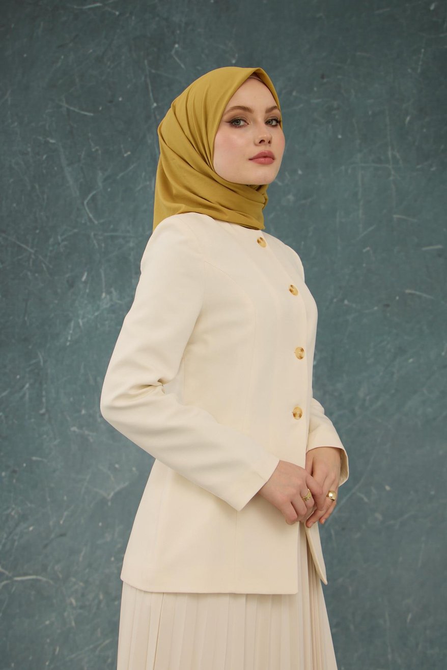 Eşarp Crepe Lycra Olive Green إيشارب كريب لايكرا بلون أخضر زيتوني